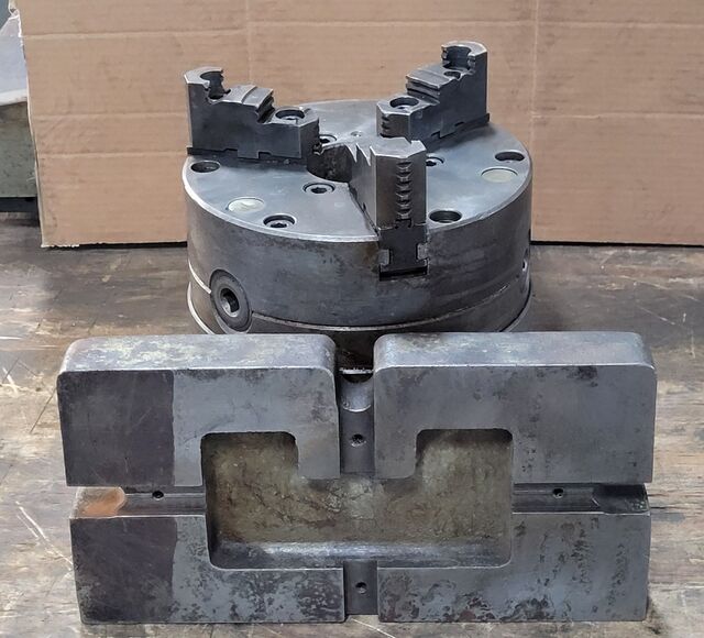 8" Bison Super Spacer #2184, 3-jaw chuck, 2.25" hole - Image 6