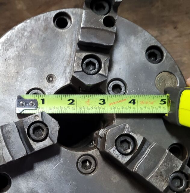 8" Bison Super Spacer #2184, 3-jaw chuck, 2.25" hole - Image 9