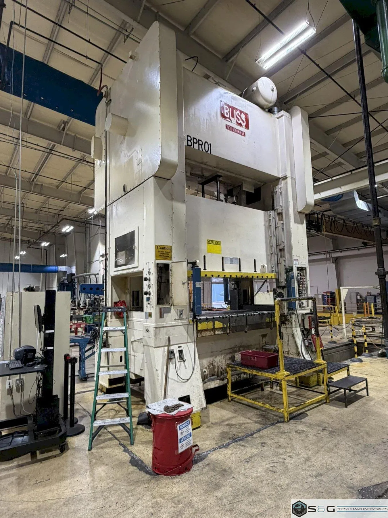 500 Ton, Bliss #SC2-500-96-54, straight side double crank mechanical press, 12" stroke, 44" Shut Height, 12" - Image 3