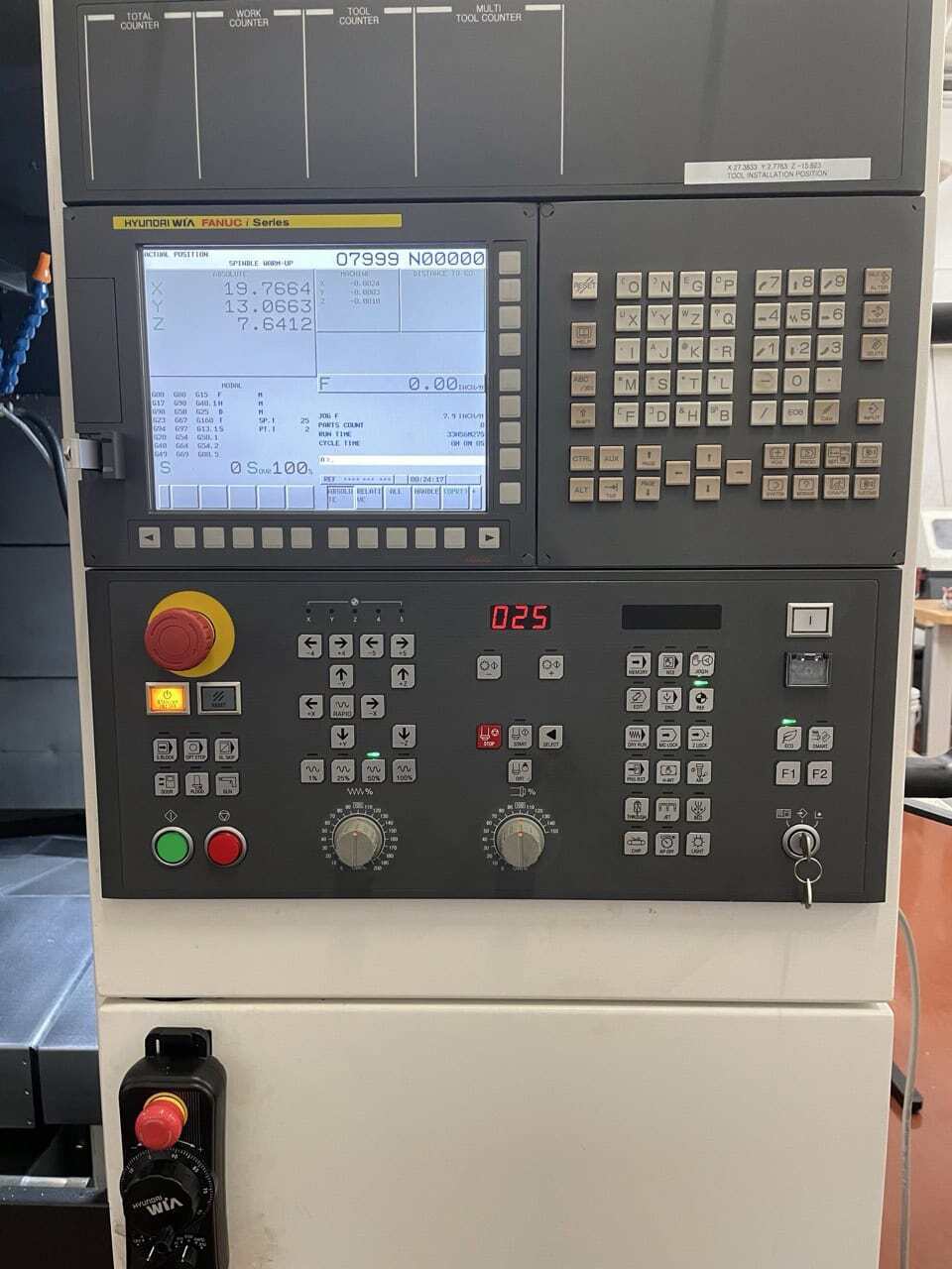 Hyundai Wia #F400, 3-Axis Vertical Machining Center, 31.5" X, 18.1" Y, 20.4" Z, 27 HP, 12,000 RPM, 24 - Image 10