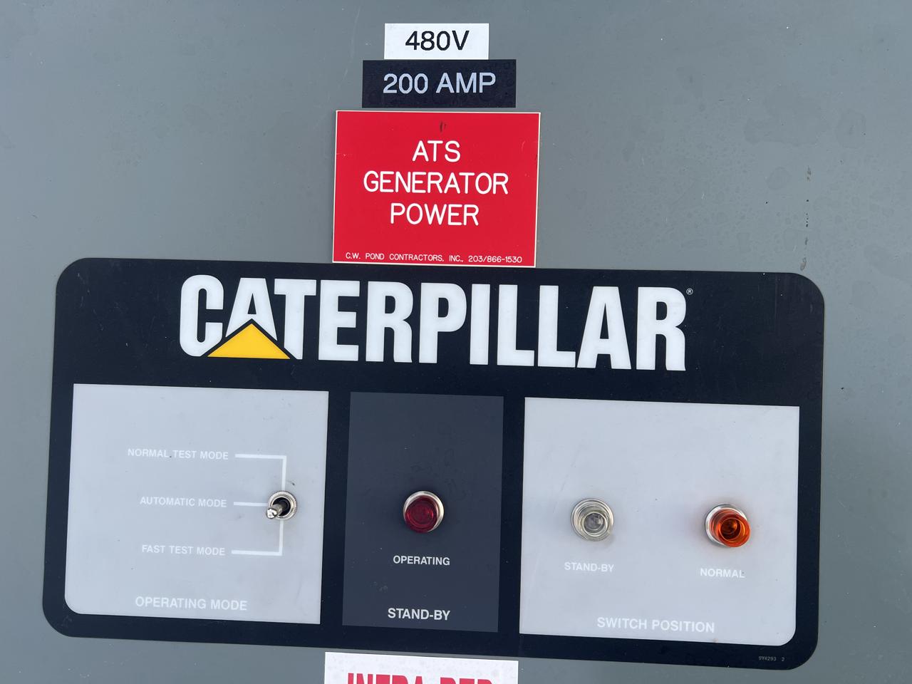 200 Amp. Caterpillar/Generac, Transfer Switch, 480 Volts, 3-wire, NEMA 3 enclosure, 3PH, 1995 - Image 5