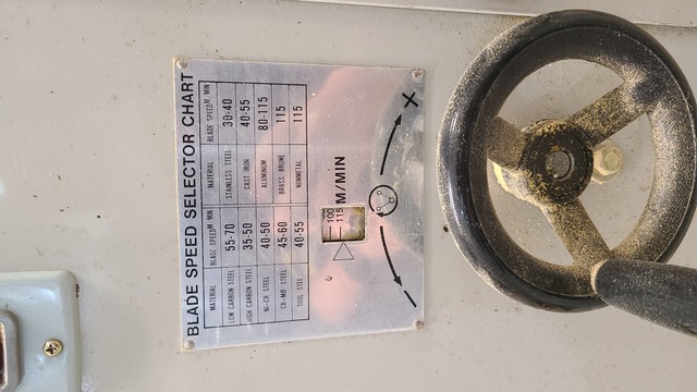 Pro Cut #RF66KB45, Vertical Band Saw, 115-165 high carbon steel SFPM, 130-180 cast iron SFPM, 220 Volts, 3PH - Image 4