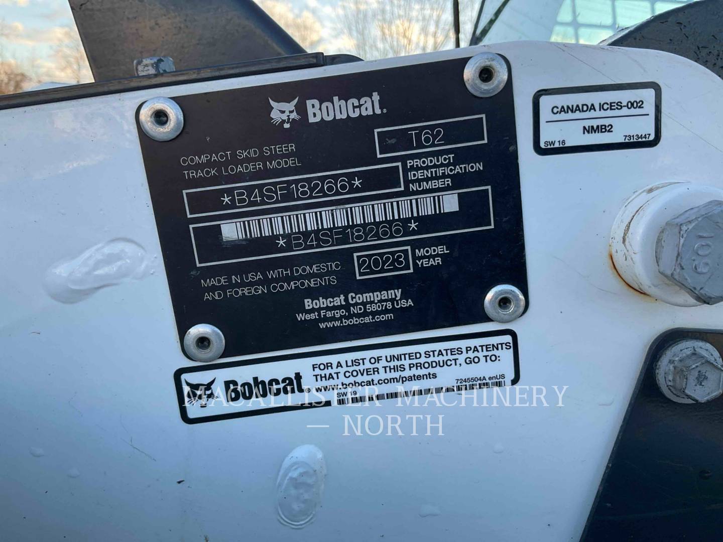 Bobcat T62, 570 hours, S/N: B4SF18266, 2023 - Image 6