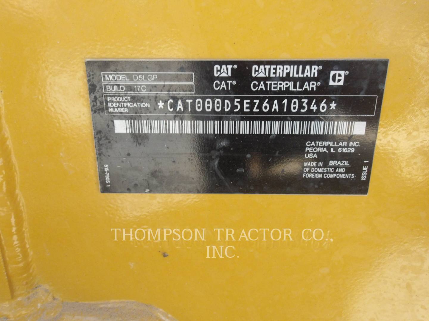 Caterpillar D5 VP, 204 hours, S/N: Z6A10346, 2025 - Image 7