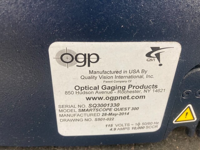 Quest #300, Optical Laser Gauging Measuring Machine, 115 Volts, 2014 - Image 4