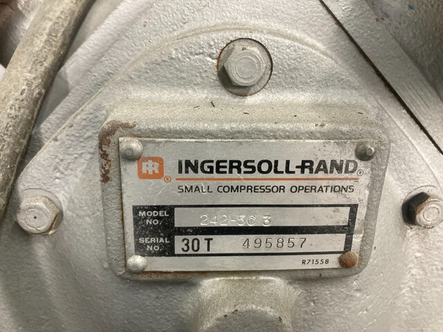 Ingersoll-Rand #242-56-3, Reciprocating Piston Air Compressor, 5 HP, 1725 RPM, 208-230/460 V. - Image 3