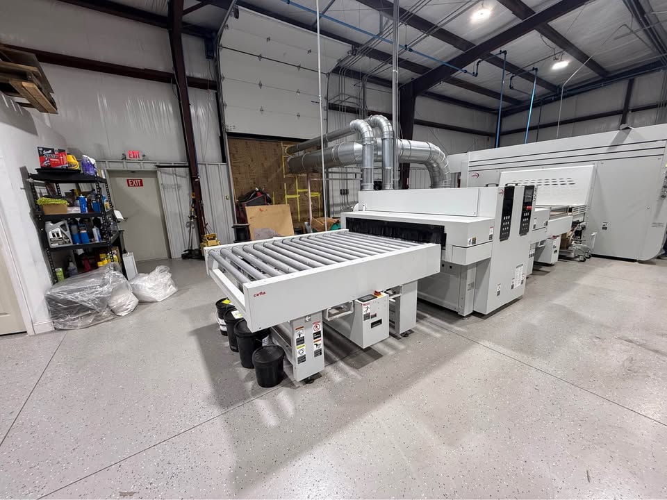 Cefla #Mito-2P, spray finishing line, w/ UV ovens, conveyors, pots, guns - Image 6