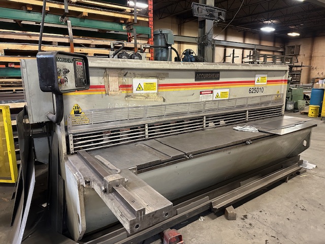 1/4" x 10' Accurshear #625010, Hydraulic Power Squaring Shear, 22 SPM, 20 HP, 36" Back Gauge, 1998 - Image 1