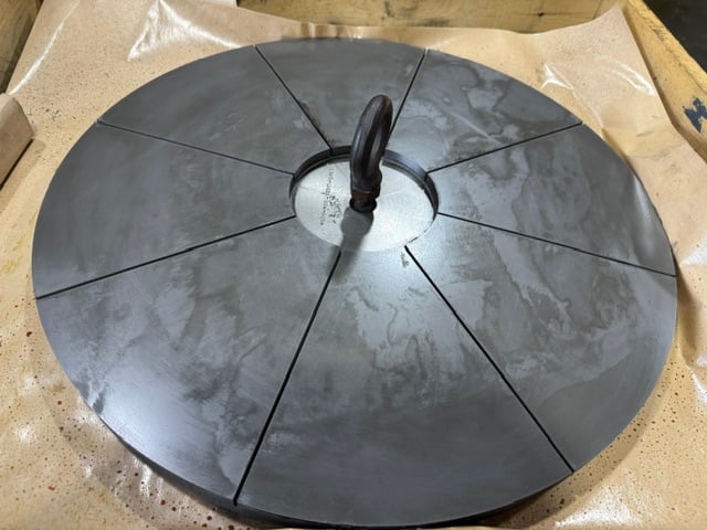 20" Lapmaster, open face, bench model, several plates available extra, timer, 3 rings (7-1/2" ID), pump - Image 9