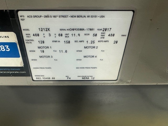 17" x 12" Cumberland #1212X, material granulator, 10 HP, 3 rotating & 2 bed knives, 2017 - Image 10