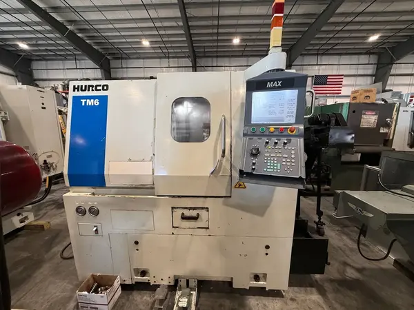 Hurco #TM-6, CNC lathe, 15.3" swing, collet chuck, 1.77" bore, 23" centers, 12.4" dia., 14" lgth, 10 turret - Image 1