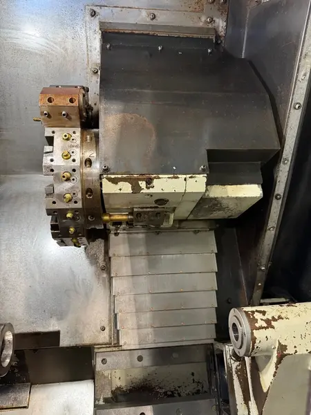 Hurco #TM-6, CNC lathe, 15.3" swing, collet chuck, 1.77" bore, 23" centers, 12.4" dia., 14" lgth, 10 turret - Image 9