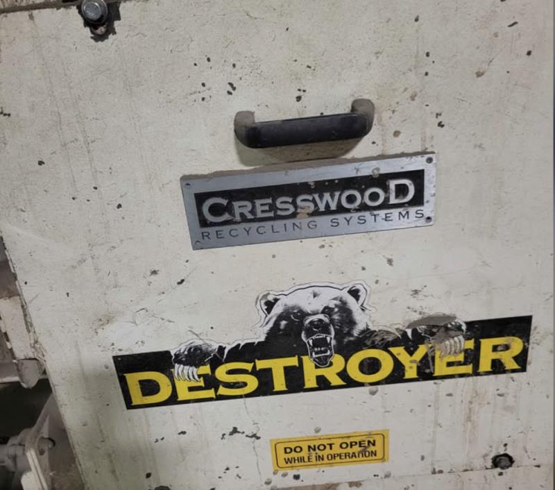 Cresswood #EF-24-40, hopper feed grinder/shredder/destroyer, includes conveyor, 2009 - Image 4