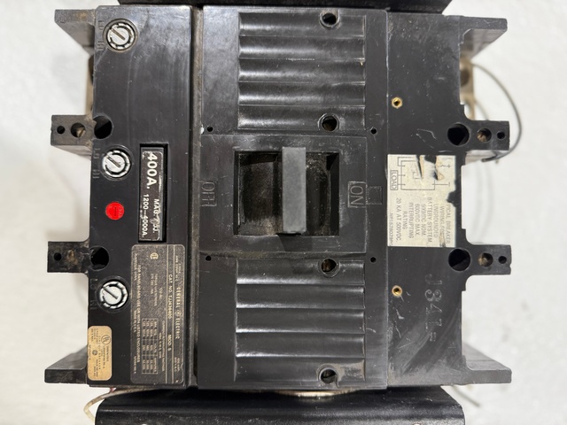 400 Amps, GE #TJJ436400, Molded Case Circuit Breaker, 3-pole, 600 Volt, 3PH - Image 1