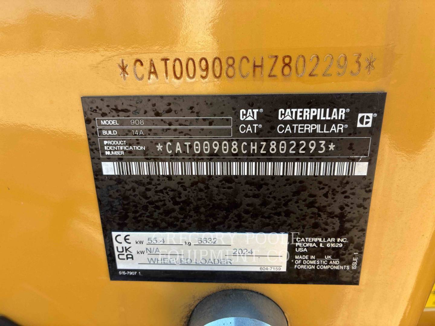 Cat 90814, Wheel Loader, 5 hours, S/N: HZ802293, 2024 - Image 5