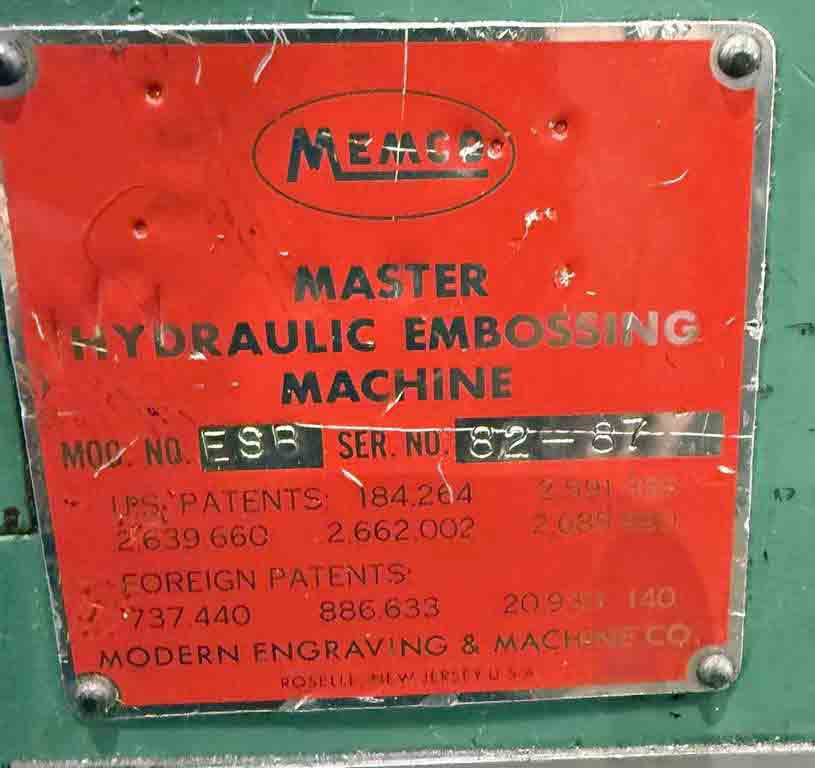 Memco #ESB, embosser, 18" face x 10" diameter rolls - Image 7
