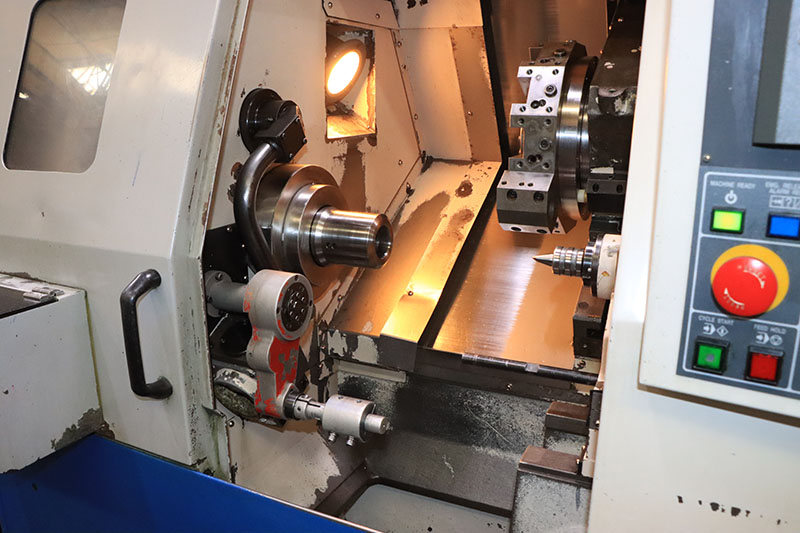 Daewoo Doosan #Lynx-200LC, CNC lathe, 18.1" swing, collet chuck, 1.5" bar, 19.6" centers, 11.02" dia., 19.68" - Image 5