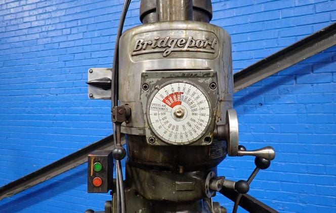 Bridgeport #138961, vertical mill, 48" x 9" table, 1.5 HP, 1730 RPM, 230/460 V. - Image 5