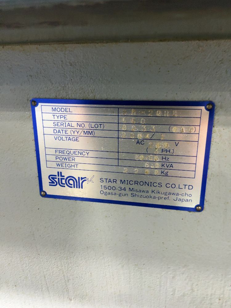 Star Micronics #SR-20R-II, CNC lathe, 1" bore, Fanuc 18i-TB, chip tray, 2004 (2 available) - Image 7