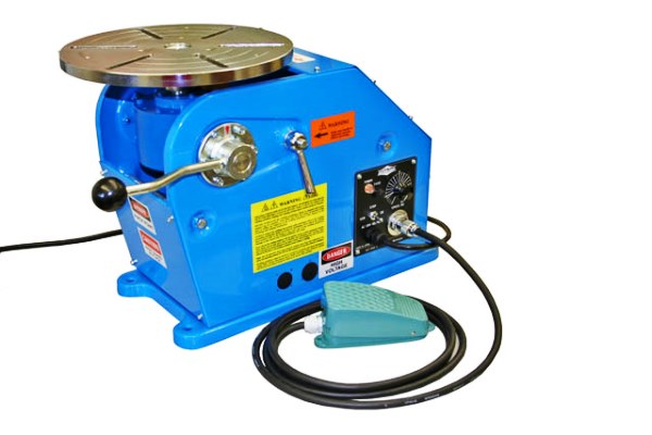 100 lb. MAC #PS-1F-5-A, 2-Axis welding positioner, welding chucks shown optional - Image 1