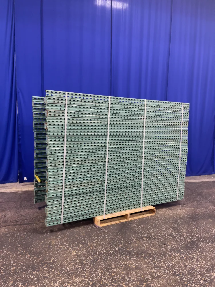 Pallet Racking Uprights, Tear Drop, 96" x 32", 4-1/2" x 3" plate - Image 1