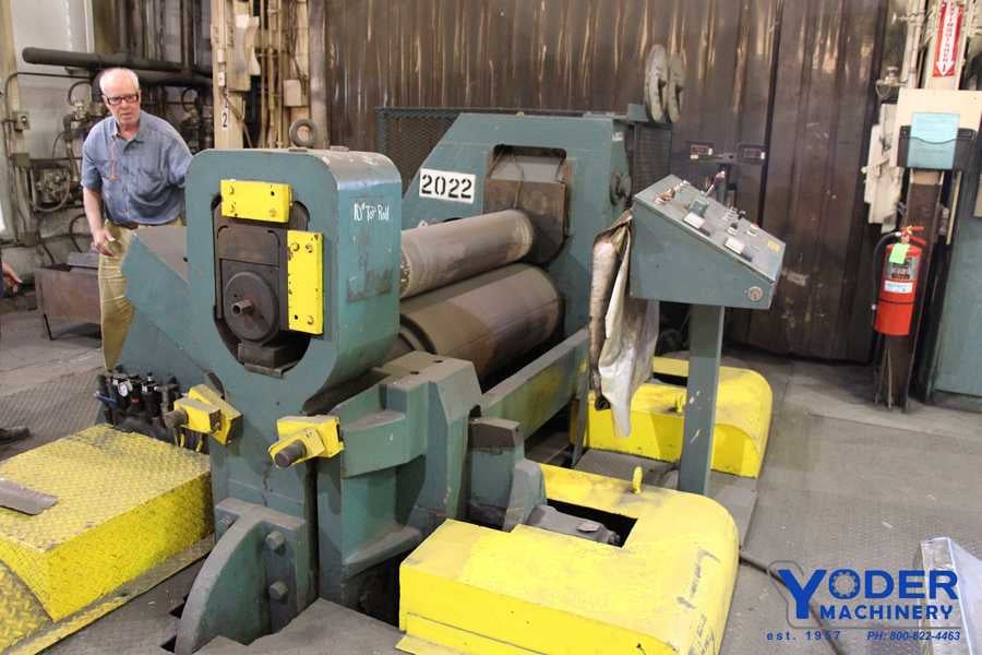 4' x 1-11/16" Bertsch #18, heavy duty, 50" rolls, 17" roll diameter, hyd.drop end, 50 HP, #62696 - Image 5