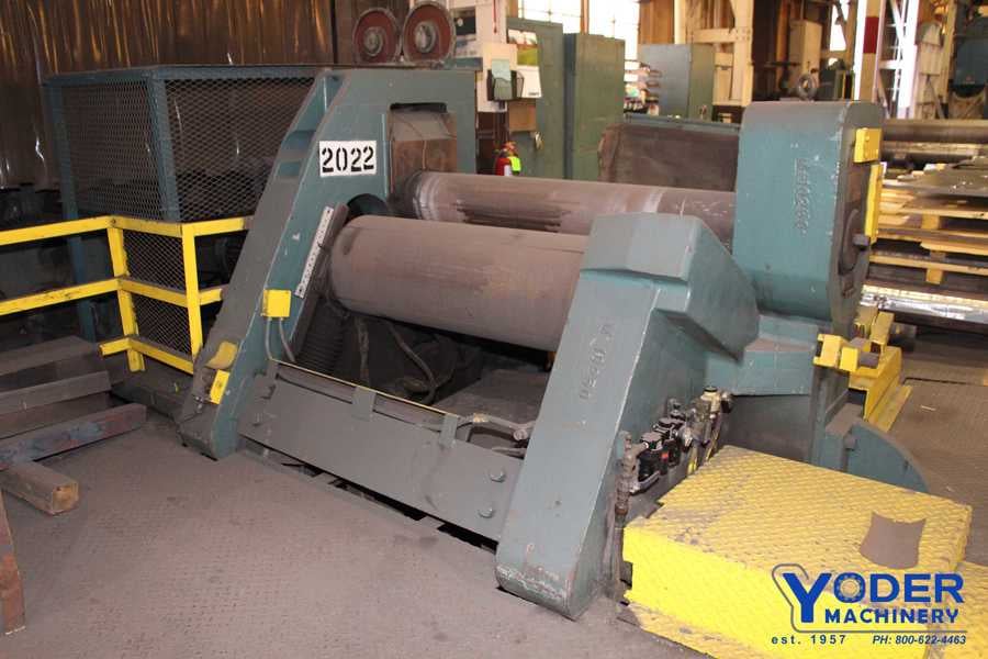 4' x 1-11/16" Bertsch #18, heavy duty, 50" rolls, 17" roll diameter, hyd.drop end, 50 HP, #62696 - Image 8