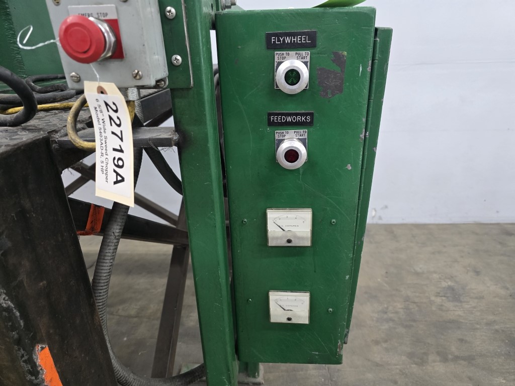Sweed #5403AD-R, scrap chopper, automatic feed drive, 1 rotating knife, 3-3/4" cut length, 5 HP, 460/3/60 - Image 6