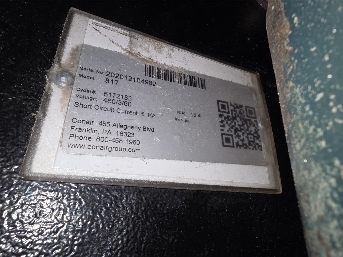 7.8" x 16.5" Conair #817, plastic granulator, 3-knife open rotor, 1/2" screen, 10 HP, 460/3/60 - Image 6