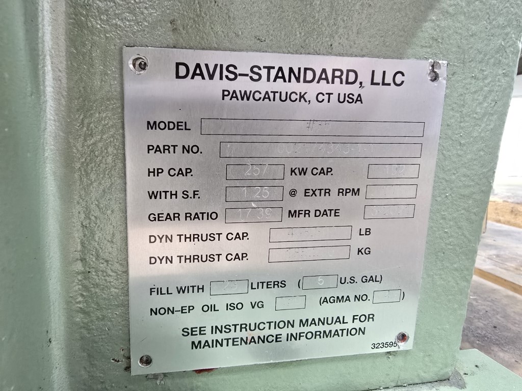 257 HP Davis Standard #35, gearbox, 17.39:1 ratio, 2021 - Image 8