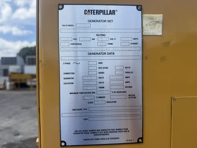 2000 KW, 1800 RPM, Caterpillar #SR4-HV, Generator End, 13,200 Volt, 3PH, 1999 - Image 2