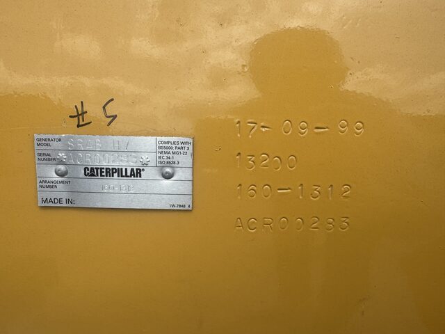 2000 KW, 1800 RPM, Caterpillar #SR4-HV, Generator End, 13,200 Volt, 3PH, 1999 - Image 4