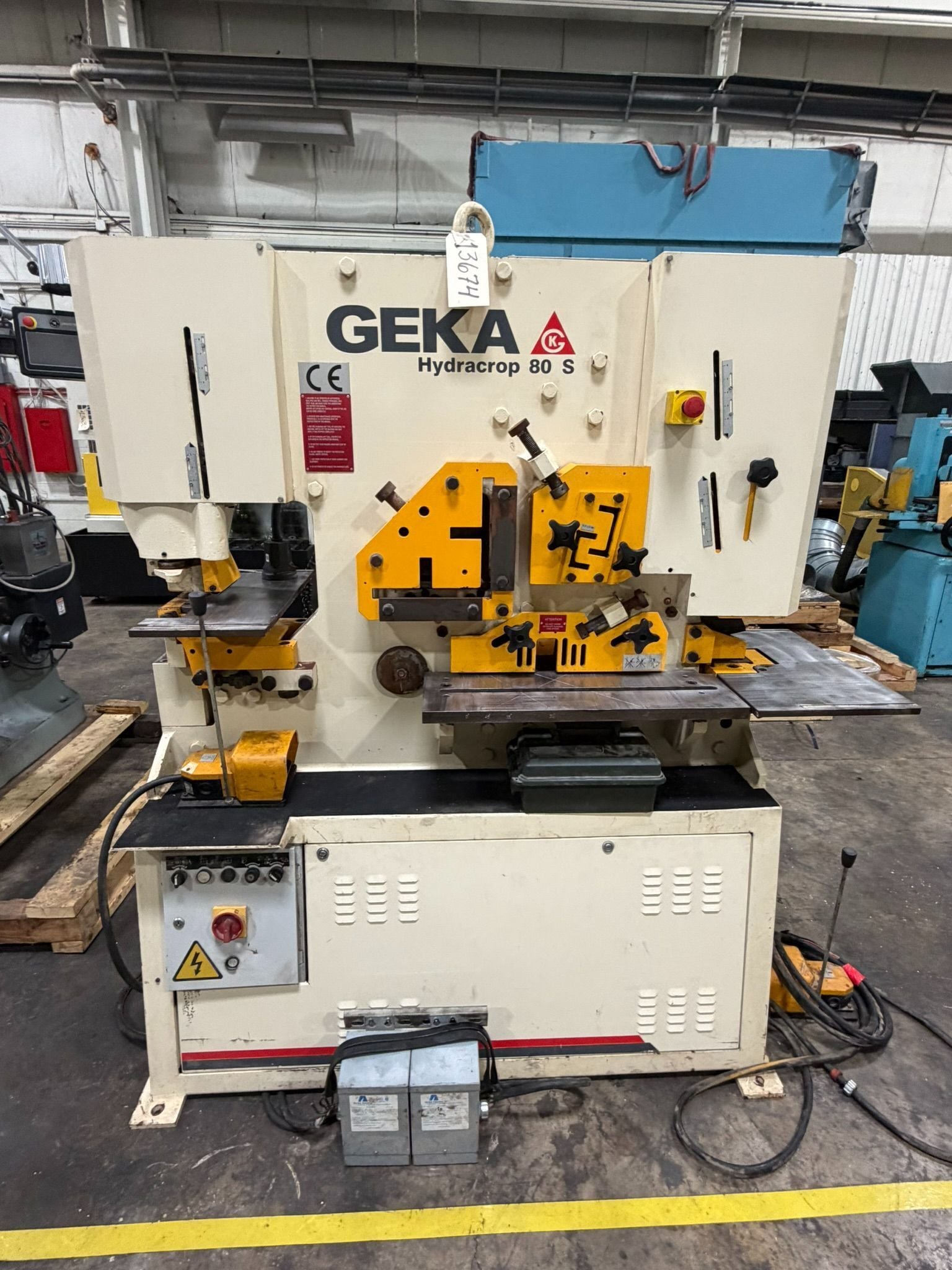 5" x 5" x 1/2" Geka #Hydracrop-80S, Ironworker, 88 ton, 12" throat, 2022 - Image 1