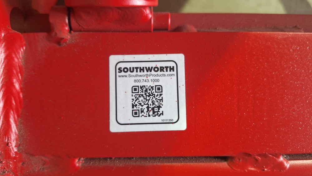 1100 lb. Southworth #CLL1.1-26, back saver lite portable lift, 24" x40" tbl., 36.5" lift height - Image 7