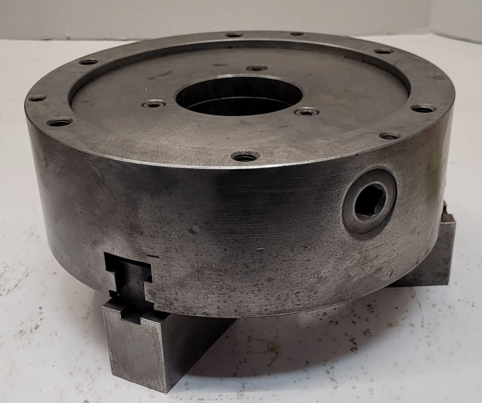 10" Bison, 3-jaw lathe chuck, 3" thru hole, 94107 - Image 2
