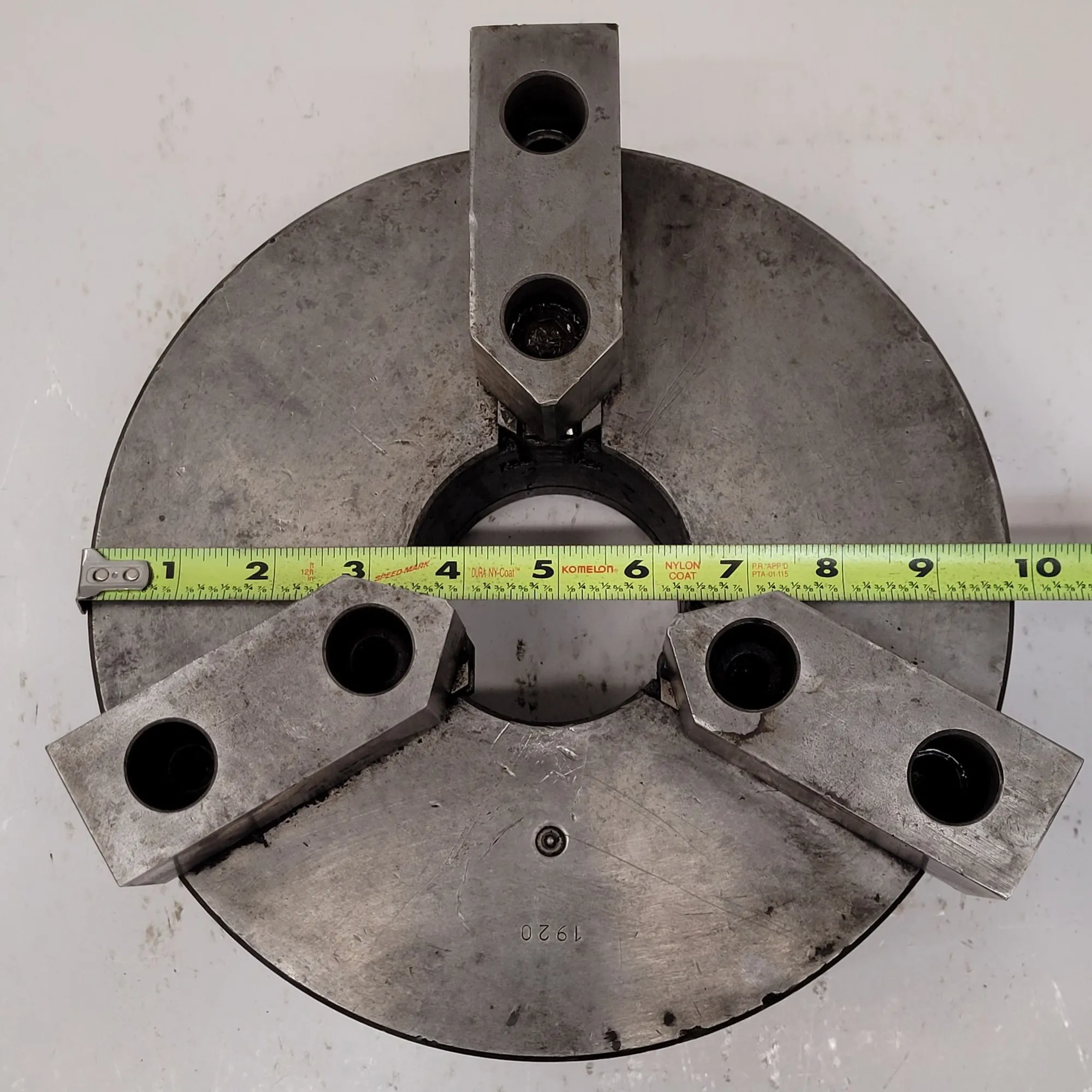 10" Bison, 3-jaw lathe chuck, 3" thru hole, 94107 - Image 10