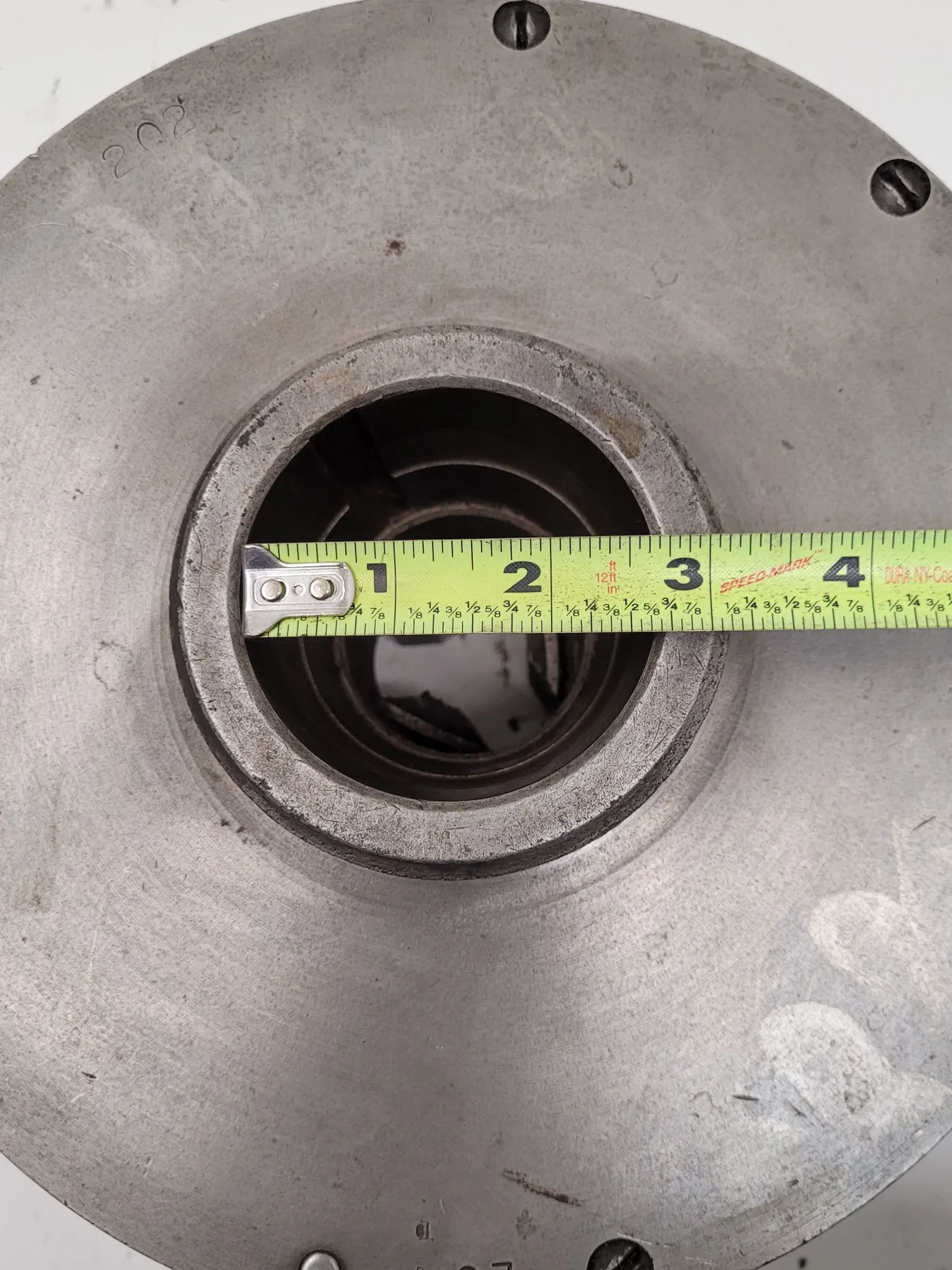 10" Cushman #1034E2, 3-jaw lathe chuck, 2" center hole, 94112 - Image 7