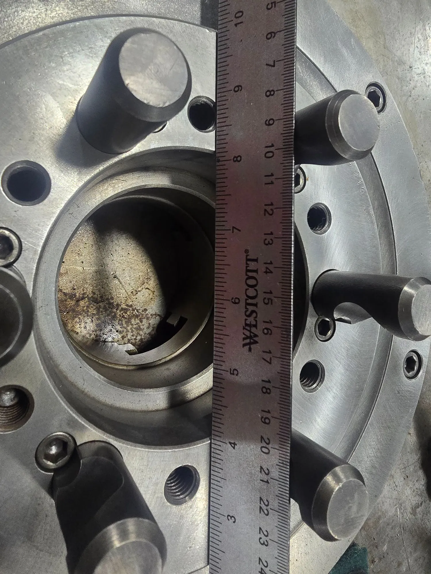 12" Buck, 3-jaw lathe chuck, D1-6 mount, 3-1/4" thru hole, 94055 - Image 3