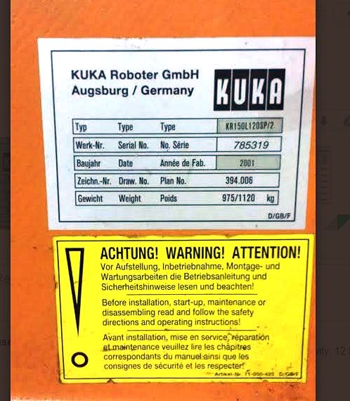 Kuka, KR-150 & KR200, 6-Axis CNC industrial robots, 400 units available sold separate - Image 3