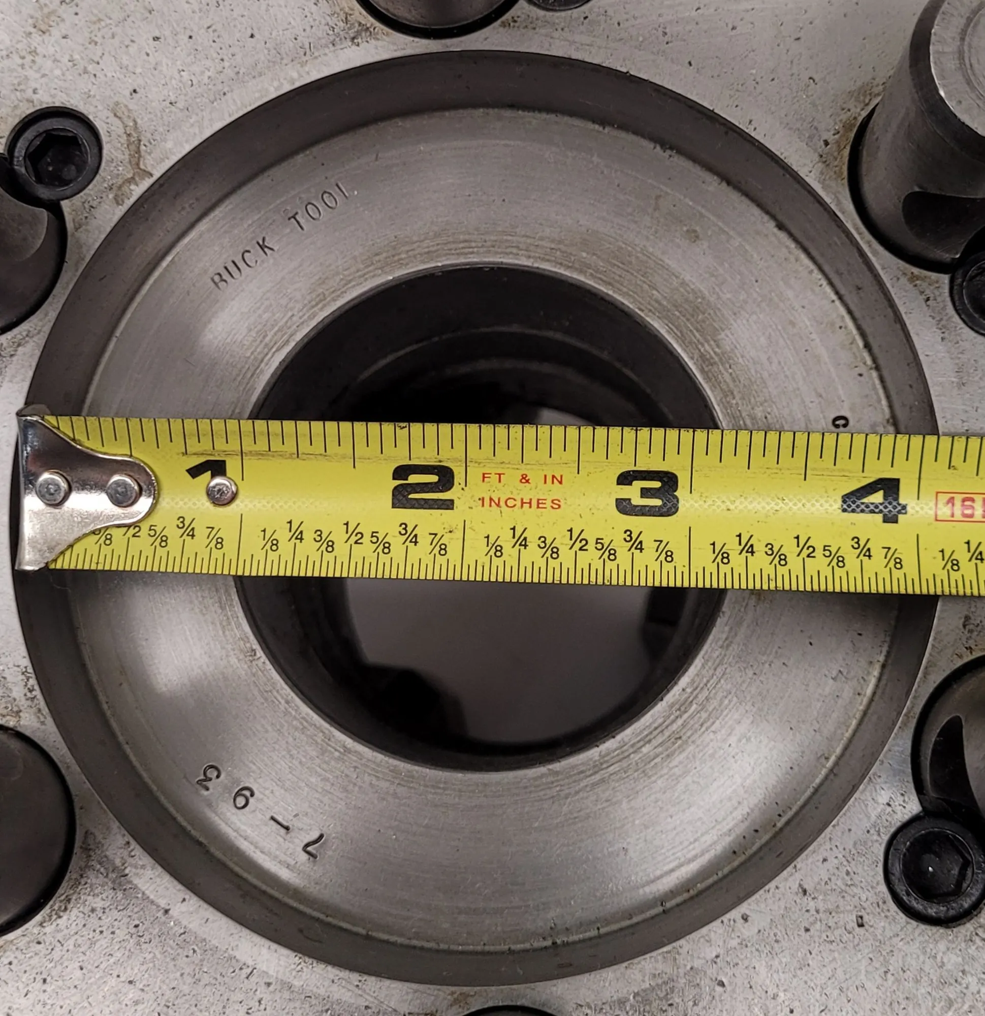 8" BTC, 3-jaw self-centering lathe chuck, D1-6 mount, 2-1/4" center hole ID, 94150 - Image 4