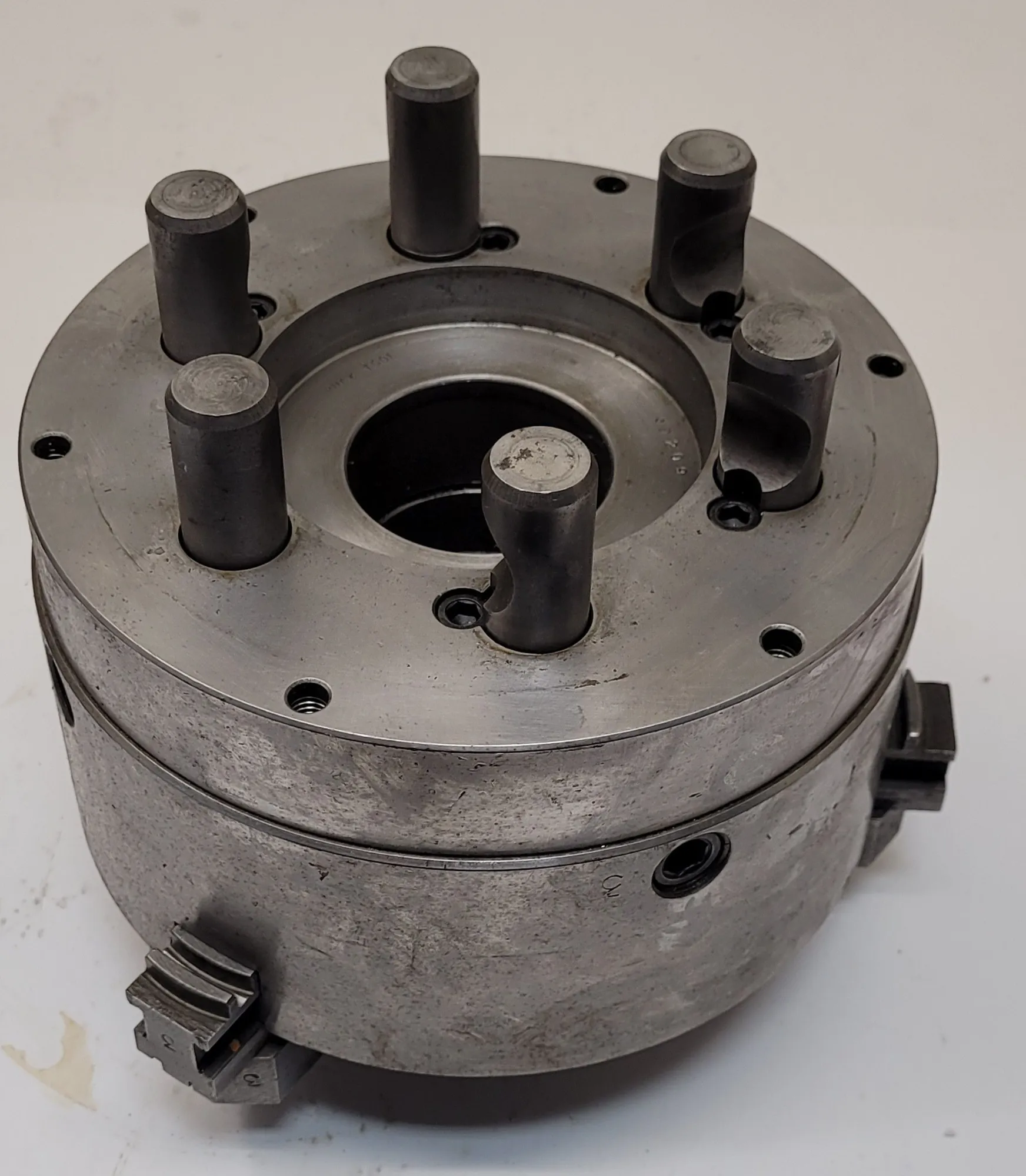 8" BTC, 3-jaw self-centering lathe chuck, D1-6 mount, 2-1/4" center hole ID, 94150 - Image 6