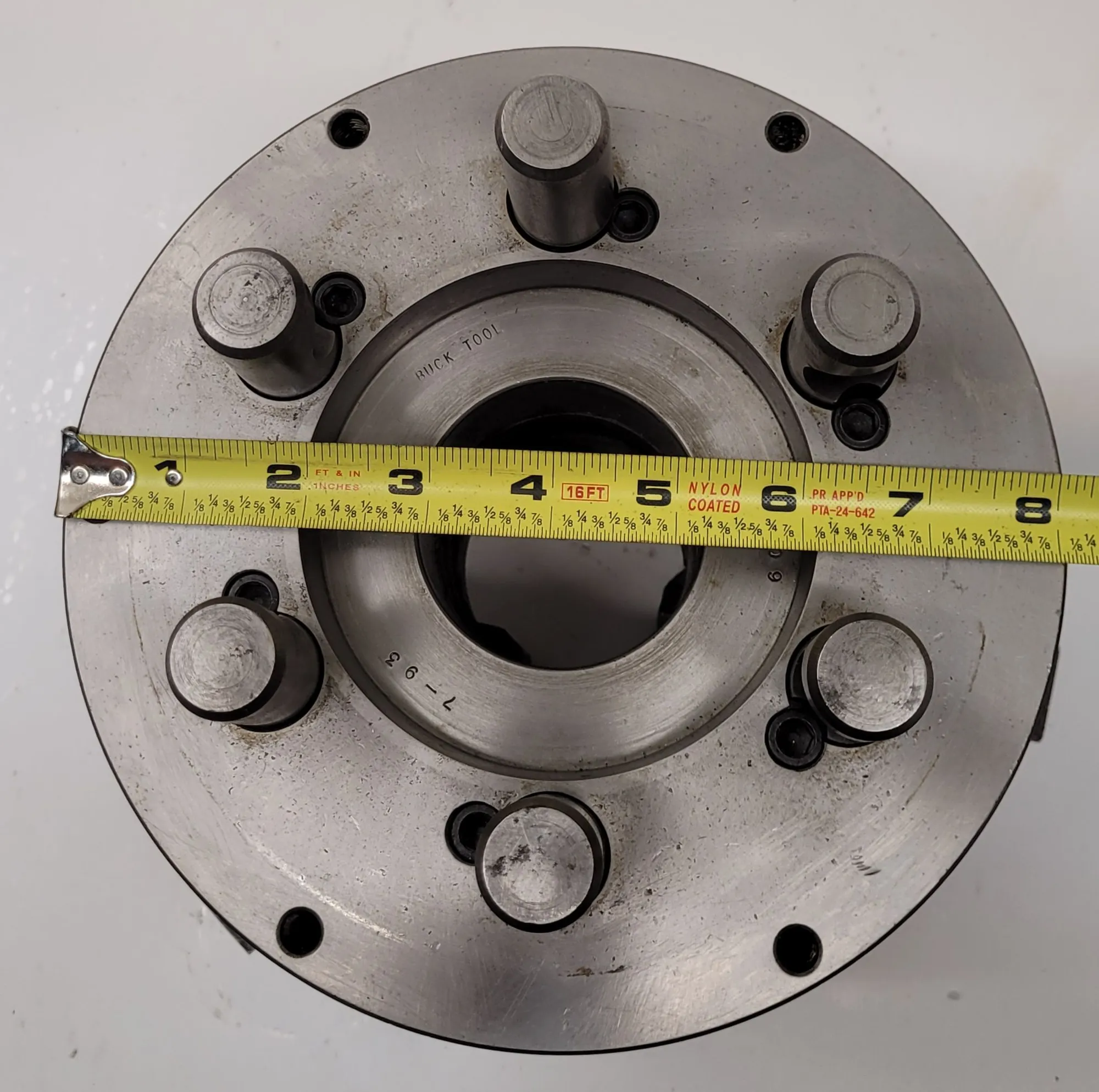 8" BTC, 3-jaw self-centering lathe chuck, D1-6 mount, 2-1/4" center hole ID, 94150 - Image 8