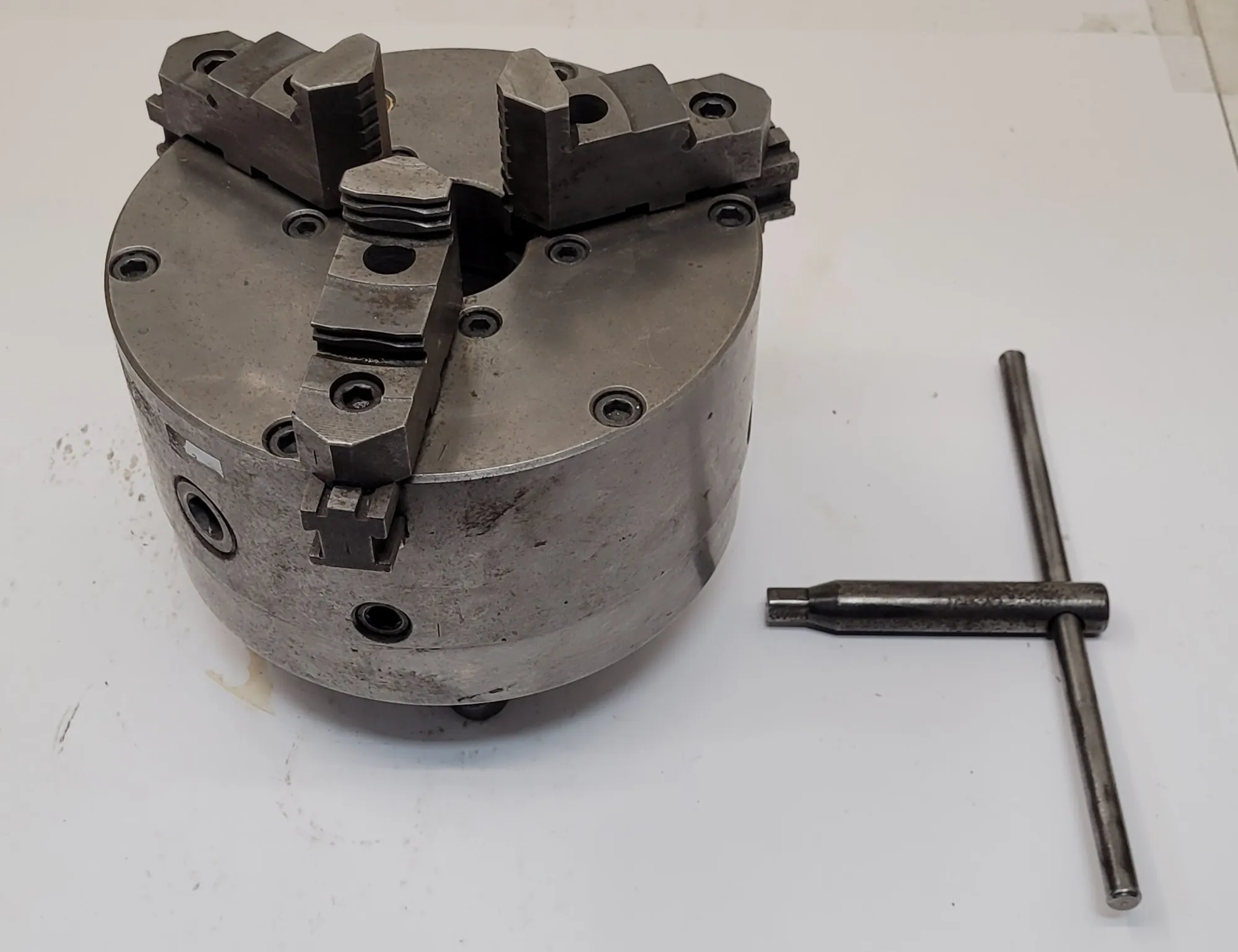8" BTC, 3-jaw self-centering lathe chuck, D1-6 mount, 2-1/4" center hole ID, 94150 - Image 10