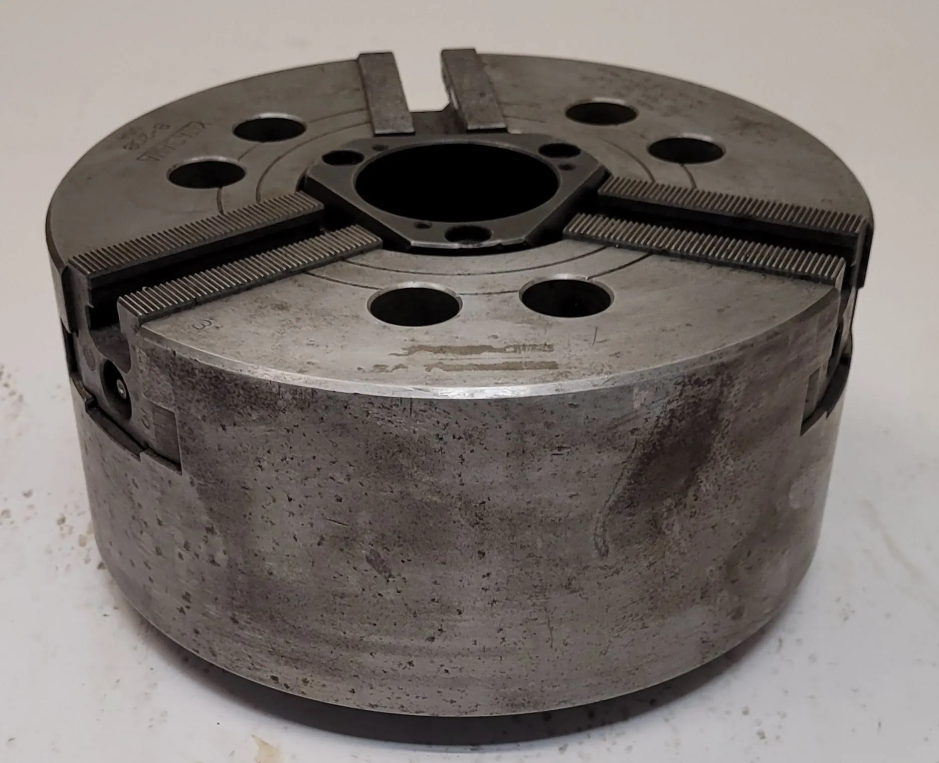 8-1/4" Kitagawa #B-208, 3-jaw open center power lathe chuck, 1.7" thru-hole, 92193 - Image 1