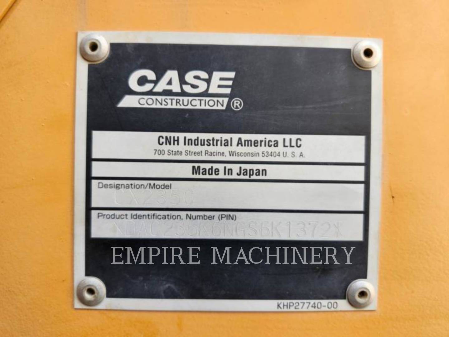 Case CX235C, 4207 hours, S/N: DAC235K6NGS6K1372, 2016 - Image 6