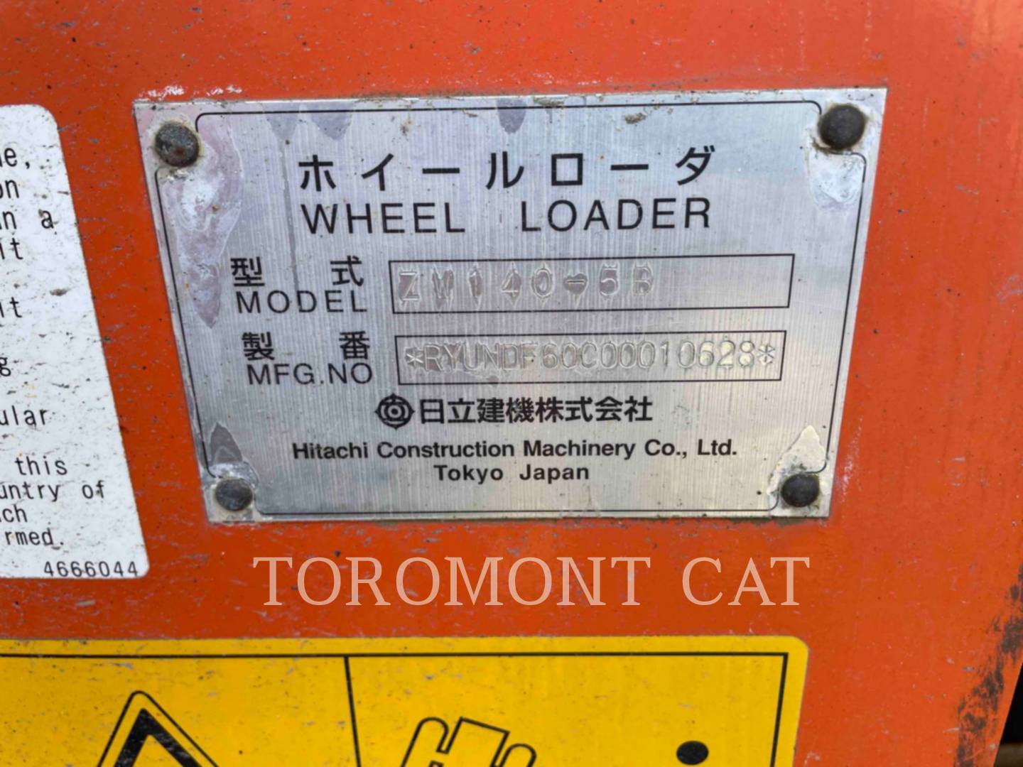 Hitachi ZW140-5B, Wheel Loader, S/N: 010628, 2017 - Image 5