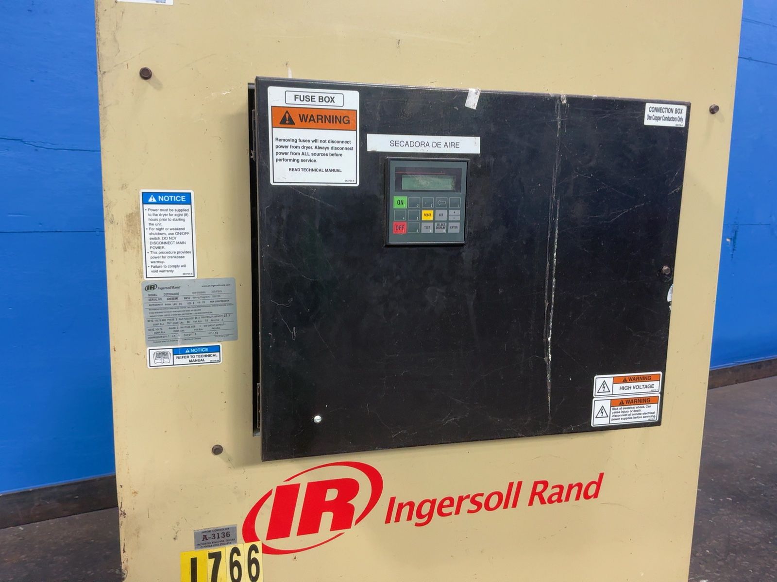 Ingersoll Rand #D2720INA400, Refrigerated Compressed Air Dryer, 9 HP, 460 V. (2 available) - Image 2