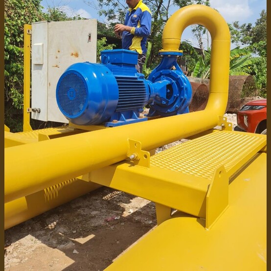 1600 GPM @ 200' TDH Regent Pumps #150-400-B17, Centrifugal Pump, 6" x 8", pontoon mounted, 74 HP, 1480 RPM - Image 3