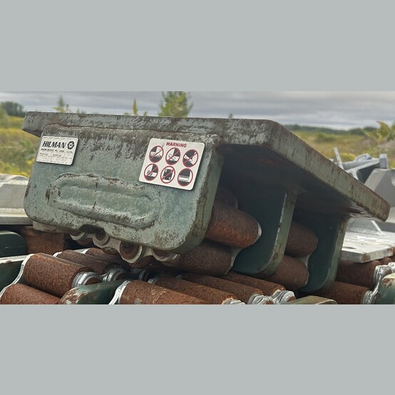 60 Ton Hilman #60-WBNT, Wide-Body Mountable Machinery Rollers, 10 Rolls/Chain, 2 Chains/Unit (6 available) - Image 2