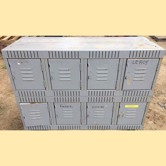 Cube Personnel Lockers, 8 Individual Locking Compartments, 10" width x 11.5" H - Image 1